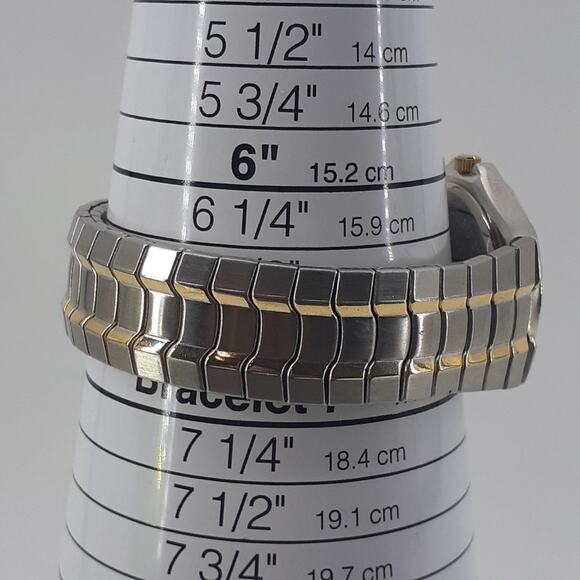 Revolve Quartz White Dial Japan Movt Men's Wristwatch Two Tone Gold Silver Steel - Picture 5 of 13